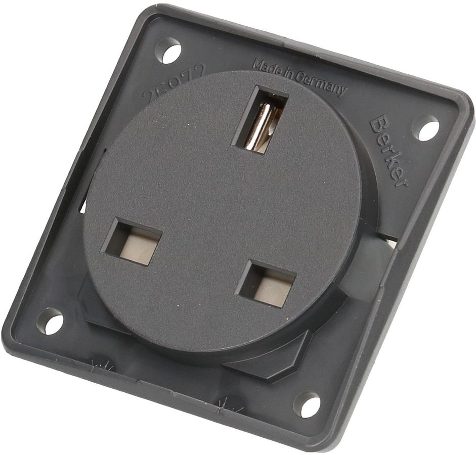 prise 1x type G appareil + plaque frontale BS Berker Integro ant.