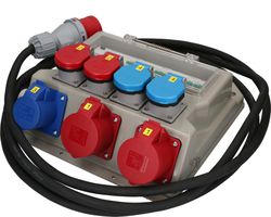 distributeur de courant CEE16-5 / CEE16/type 23 +25 IP55 FI+LS gr