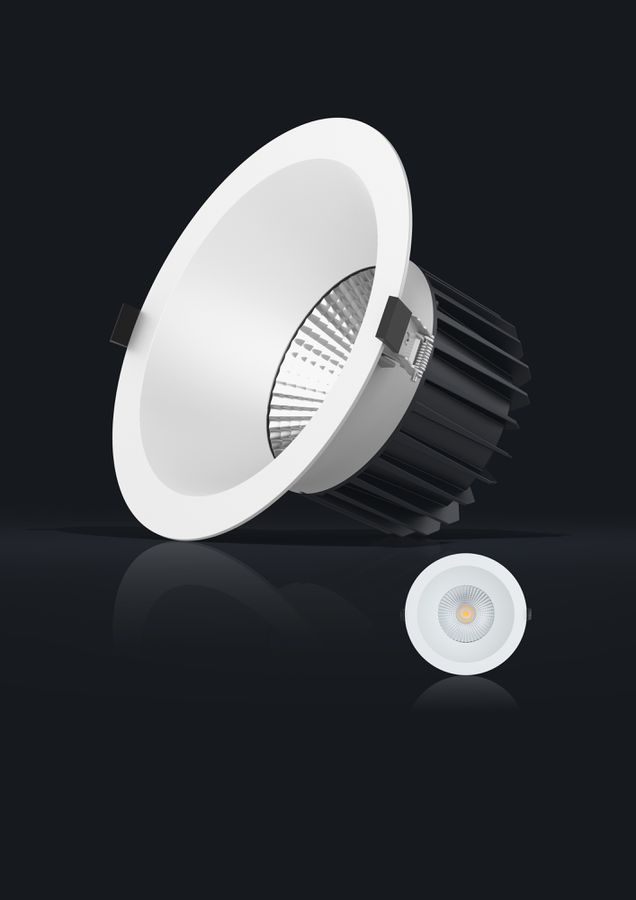 LED-Downlight ATMO Ø200 blanc 3000+4000K 2305lm 60°