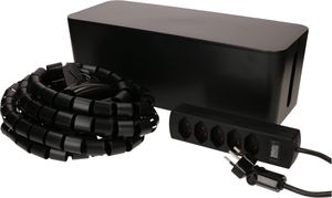 set gestion des câbles grand noir