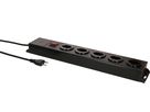 multiprise Power Line 5x type 13 noir/noir interrupteur 1.5m