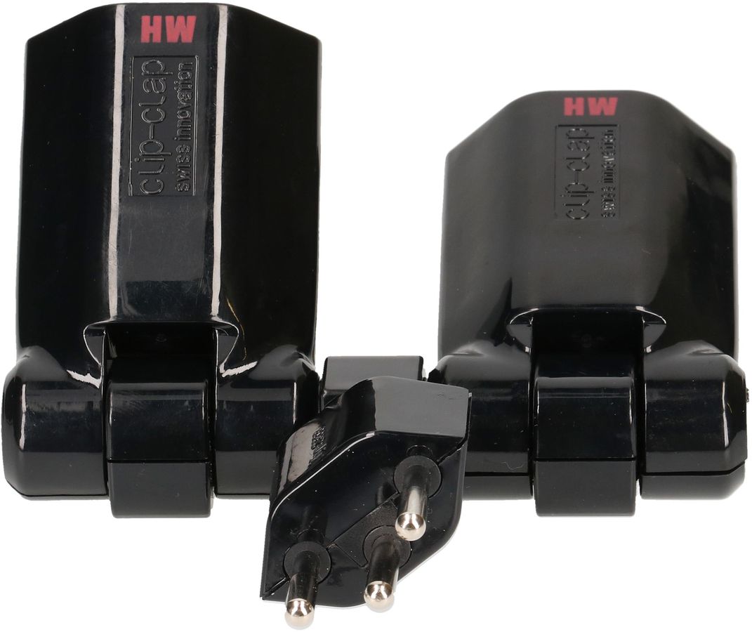 multi adaptateur clip-clap 2x type 13 3 pôles noir BS