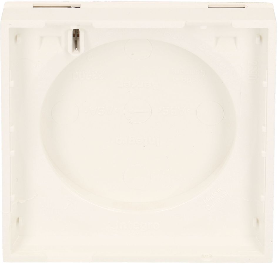 Abdeckrahmen Gr.1 UP mit Klappdeckel Integro weiss hochglanz