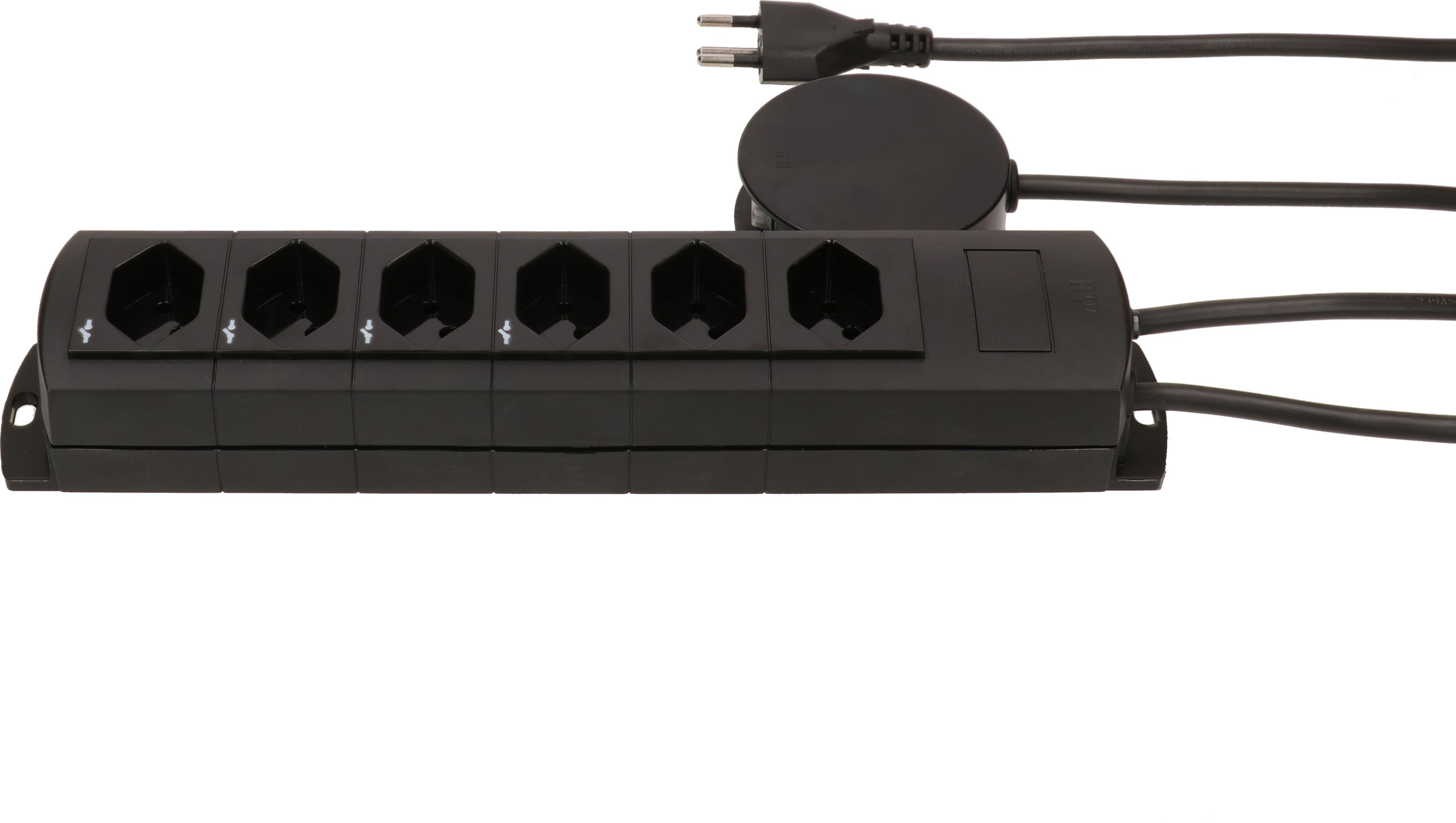 multiprise Prime Line 4+2x type 13 noir interr. ext. aimant 5m