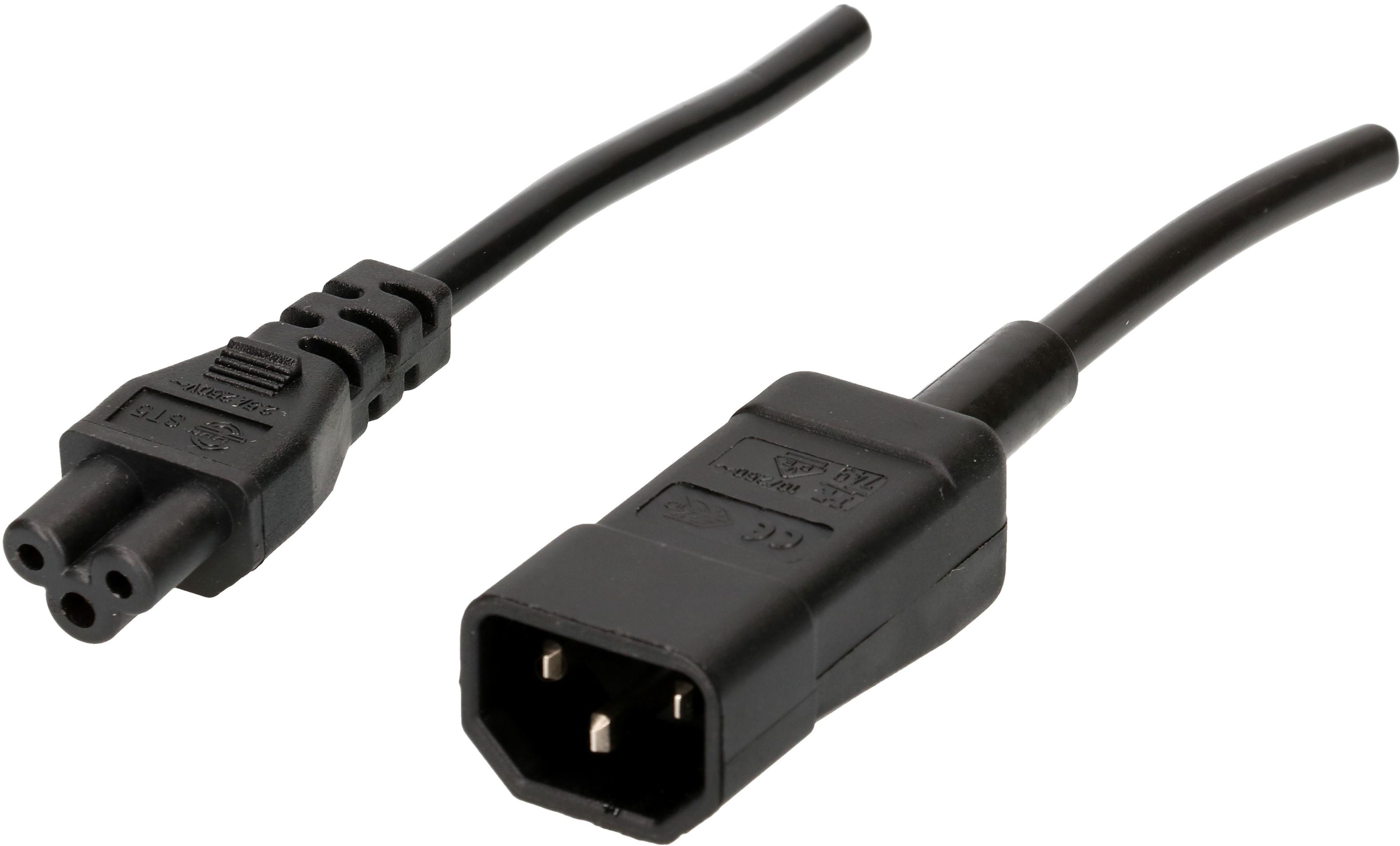 câble d'appareil TD H03VV-F3G0.75 1.5m noir type C14/C5