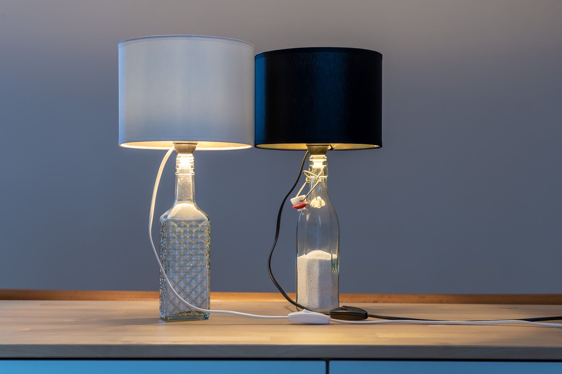 cordon de bouteille E27 blanc L=1.5m