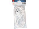 Rallonge TD H05VV-F3G1.0 3m blanc clip-clap BS type 12 / type 13
