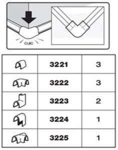 Raccords de goulotte 10mm beige assorti 10 pcs.