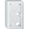 Gehäuse mit Montagerahmen Gr.2x1 AP Kallysto weiss