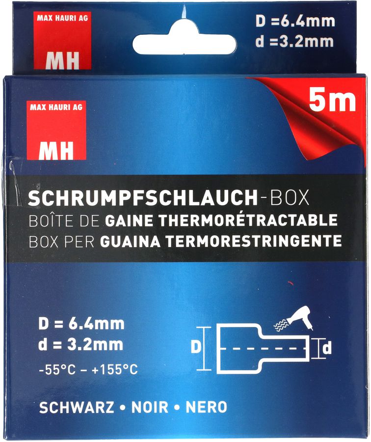 boîte gaine thermorétractable 6.4-3.2mm