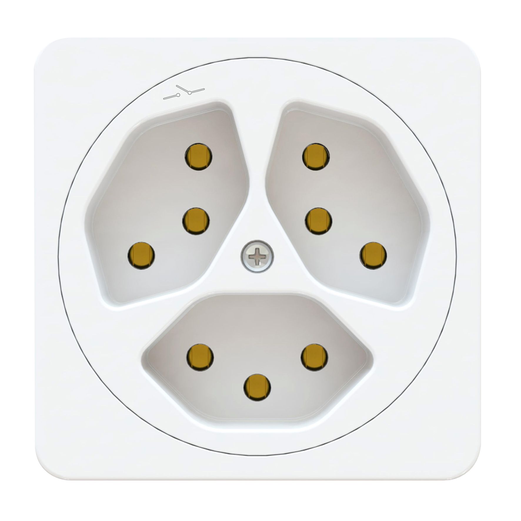 prise 3x type 13 1S ta.1x1 AP maxONE blanc