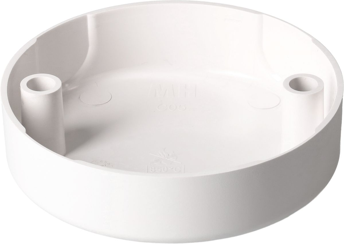 rosette de plafond rond 2 trous de fixation blanc