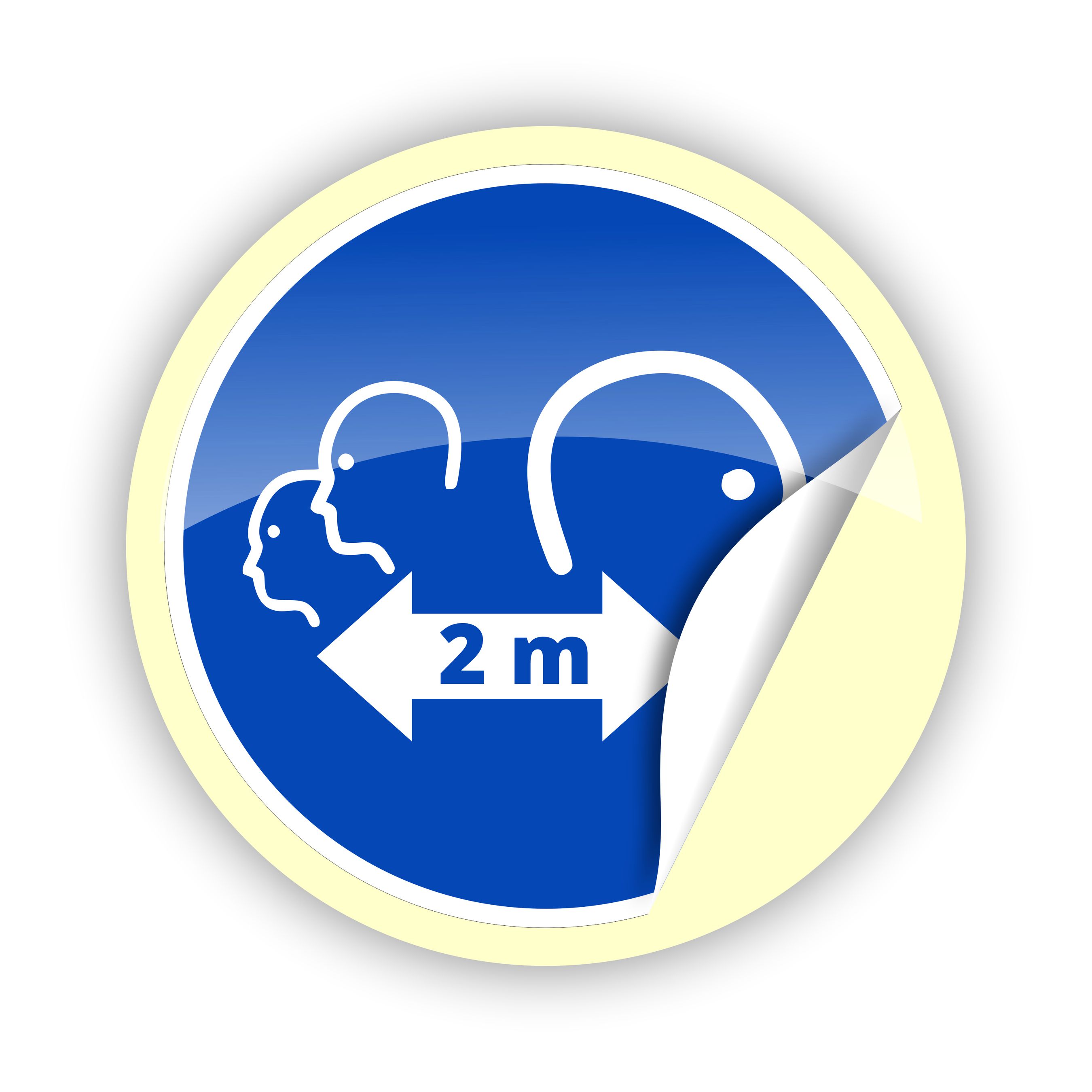 Gebotsschild Ø 200mm -Abstand halten