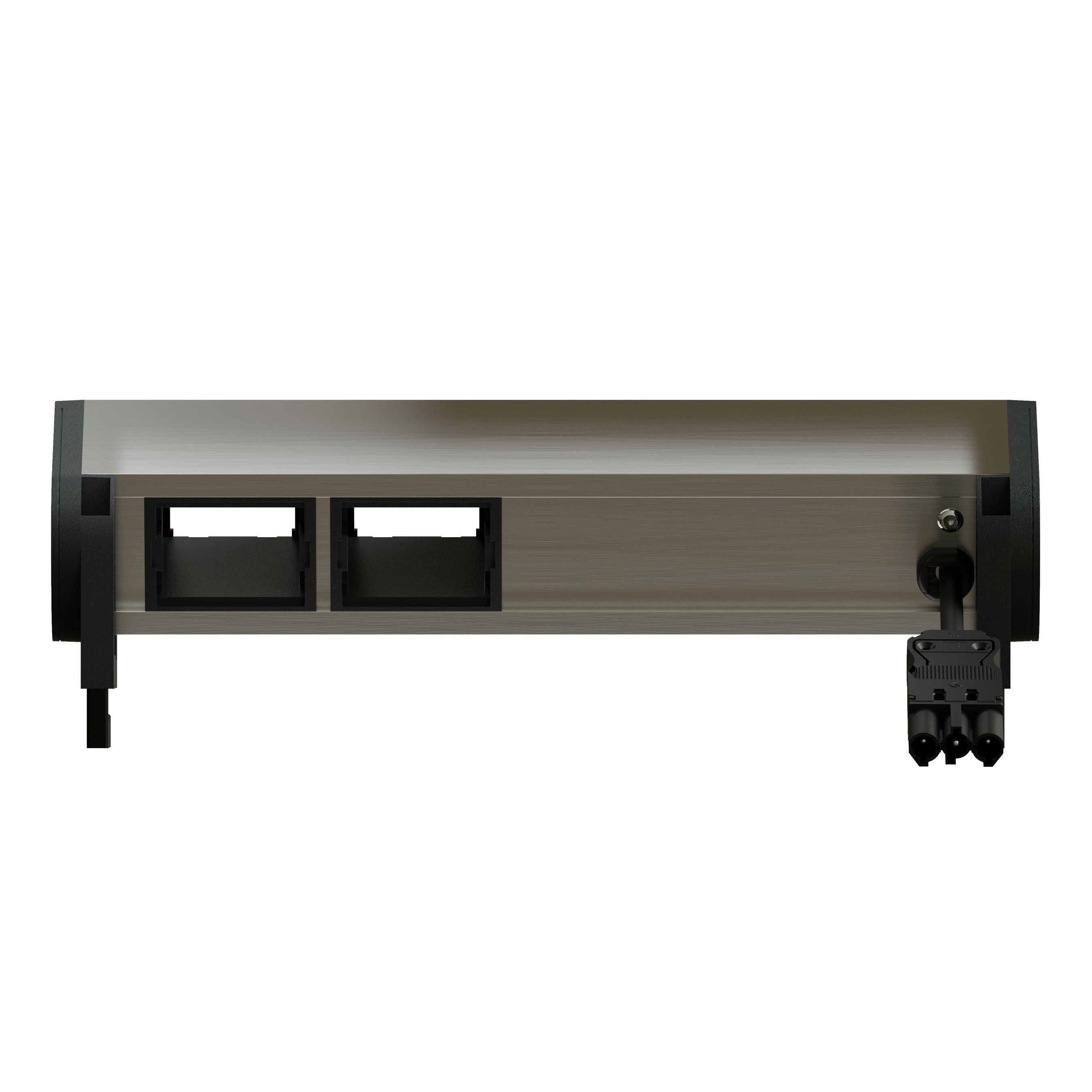 SUPRA bloc multiprise anodisé 2x type 13 1x USB-A/C 2x vide