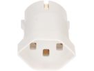 adaptateur de voyage Schuko / type 23 3 pôles blanc