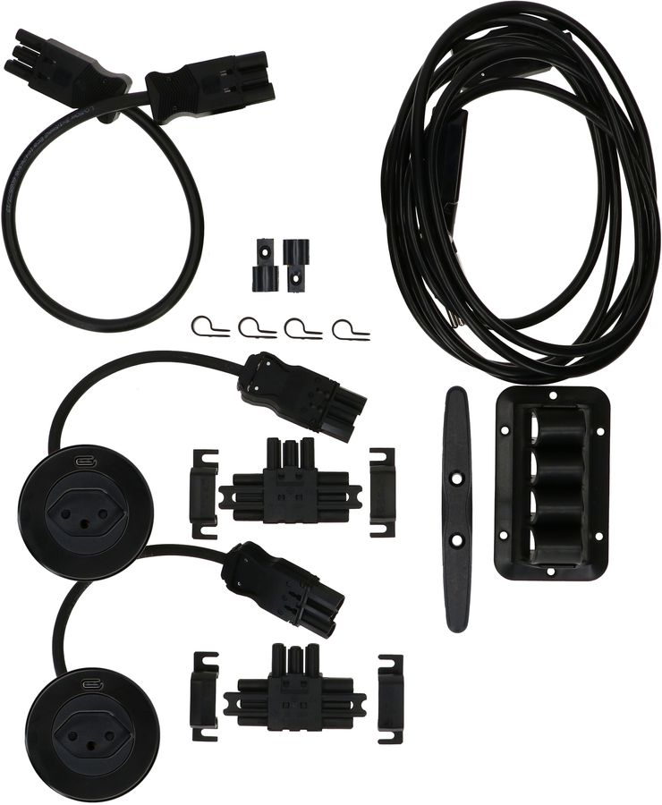 Twin Anschluss-Set SOLO Steckdoseneinheit schwarz Typ 13 USB-C
