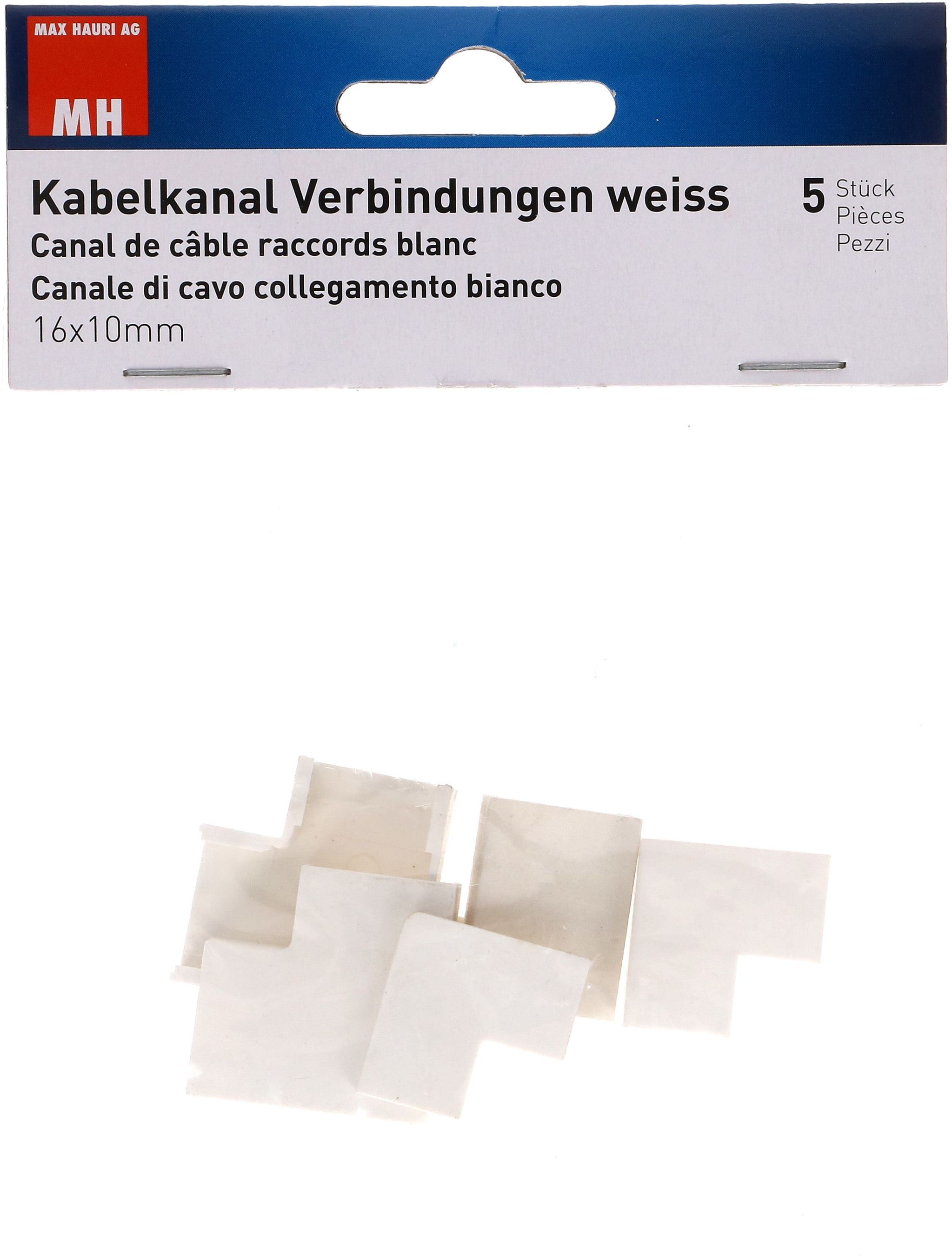 Connessione canalina 16x10mm bianco assortito 5 pz.