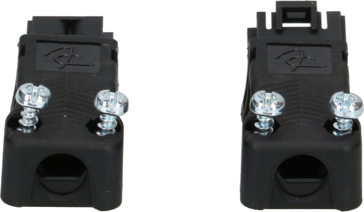 Stecker und Kupplung AC 164 flach 2-pol. 16A/250V IP20