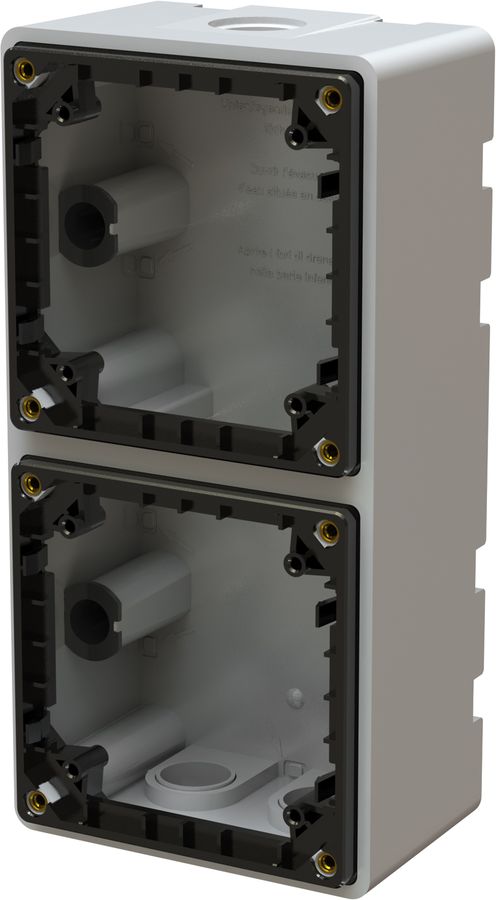 boîtier ta.2x1 AP exo IP55 gris clair