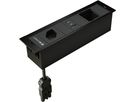 CUBOBOX bloc multipr. noir S 3 fois 1x type 13 1x USB-A/C 1x vide