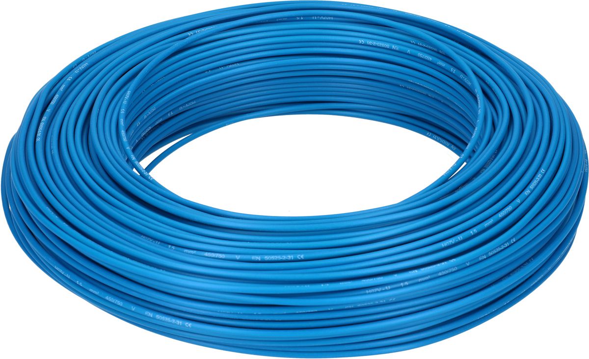fil en T H07V-U2.5 100m bleu