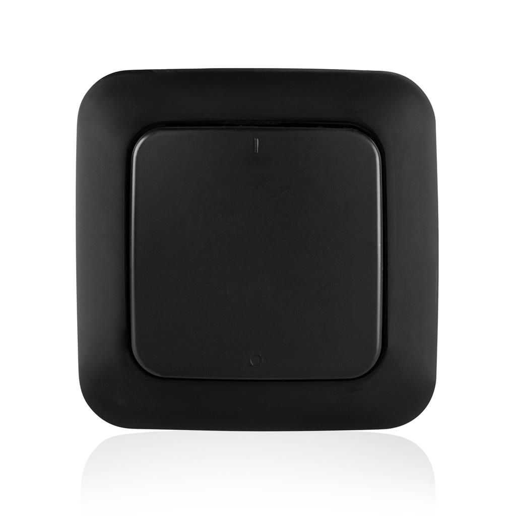 Interrupteur mural sans fil AP 1 canal noir IP44