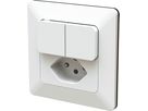 petite combi. bouton double NO/NF / type 13 ENC priamos blanc