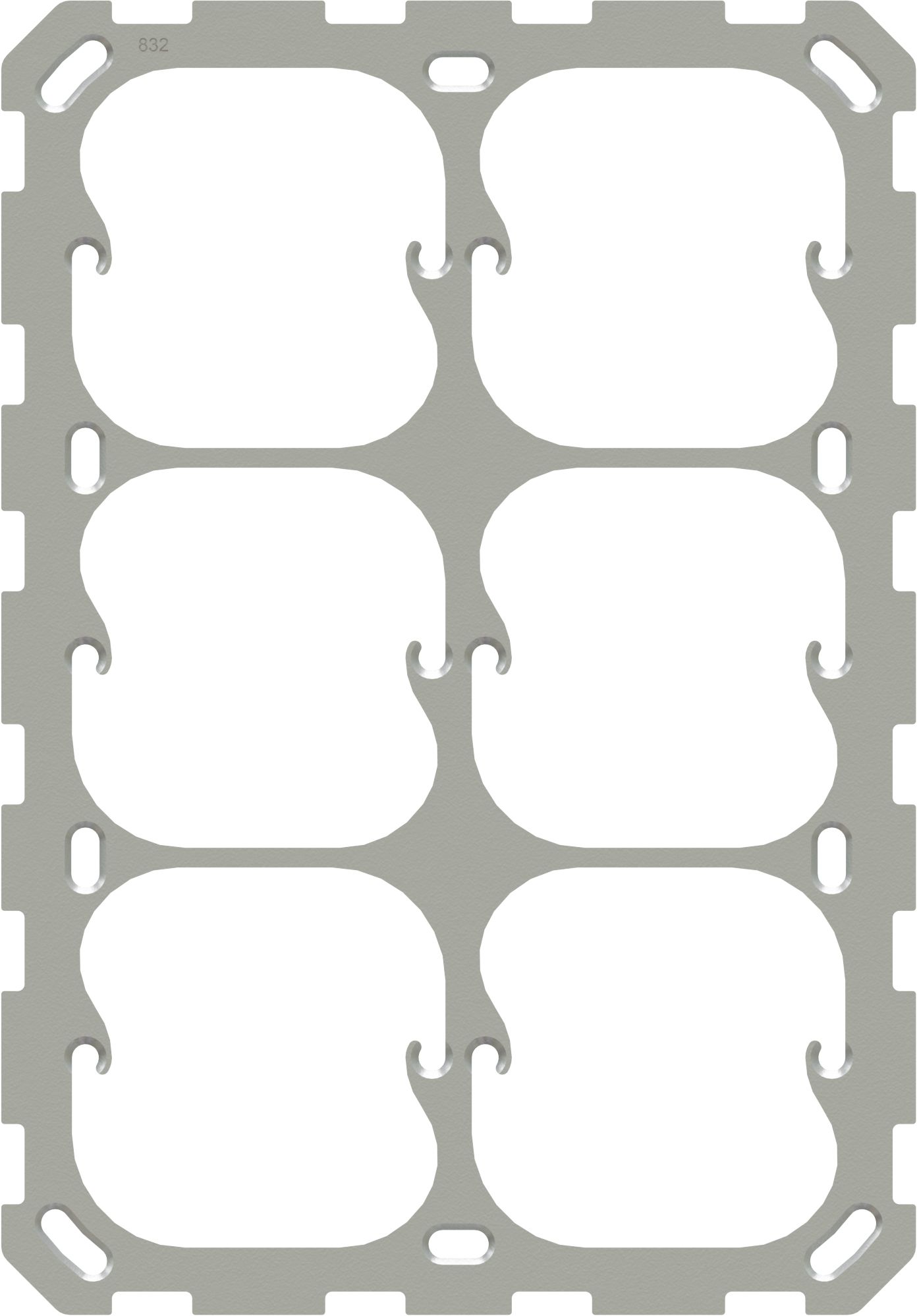 piastra di fissaggio dim.3x2 modino