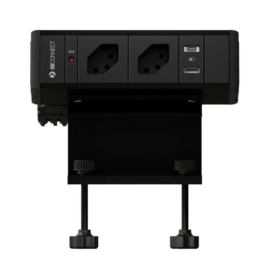 CUBO T Steckdoseneinheit schwarz 2x Typ 13 1x USB-A/C