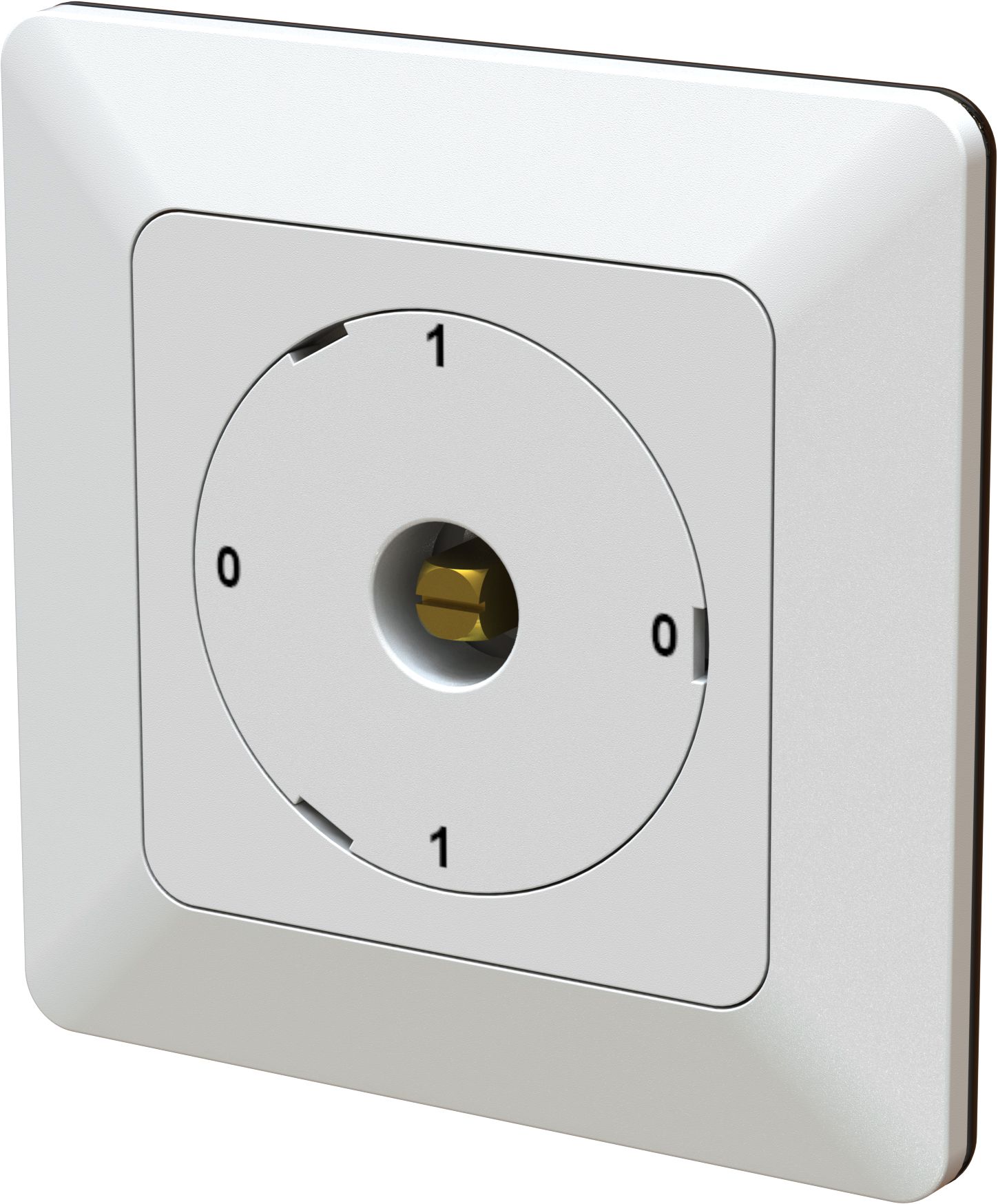interrupteur à clé carrée schéma 0/1L 0-1-0-1 ENC priamos blanc