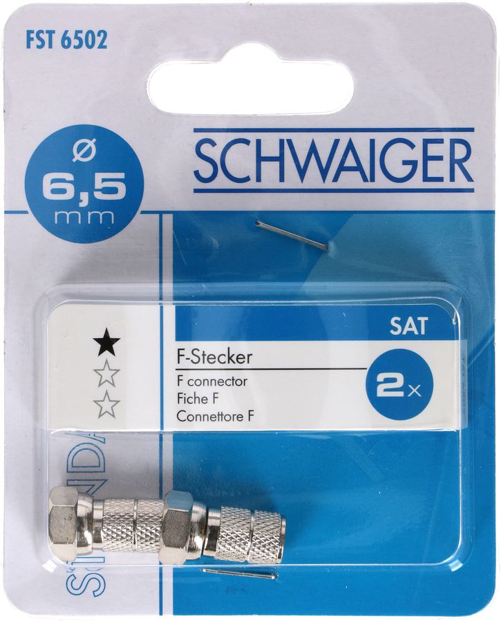 fiche F à visser D=6.5mm 2 pièces