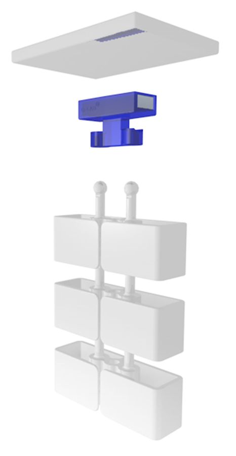 garniture serpentine de câble Cube SL 0.75m noir RAL9005 aimant