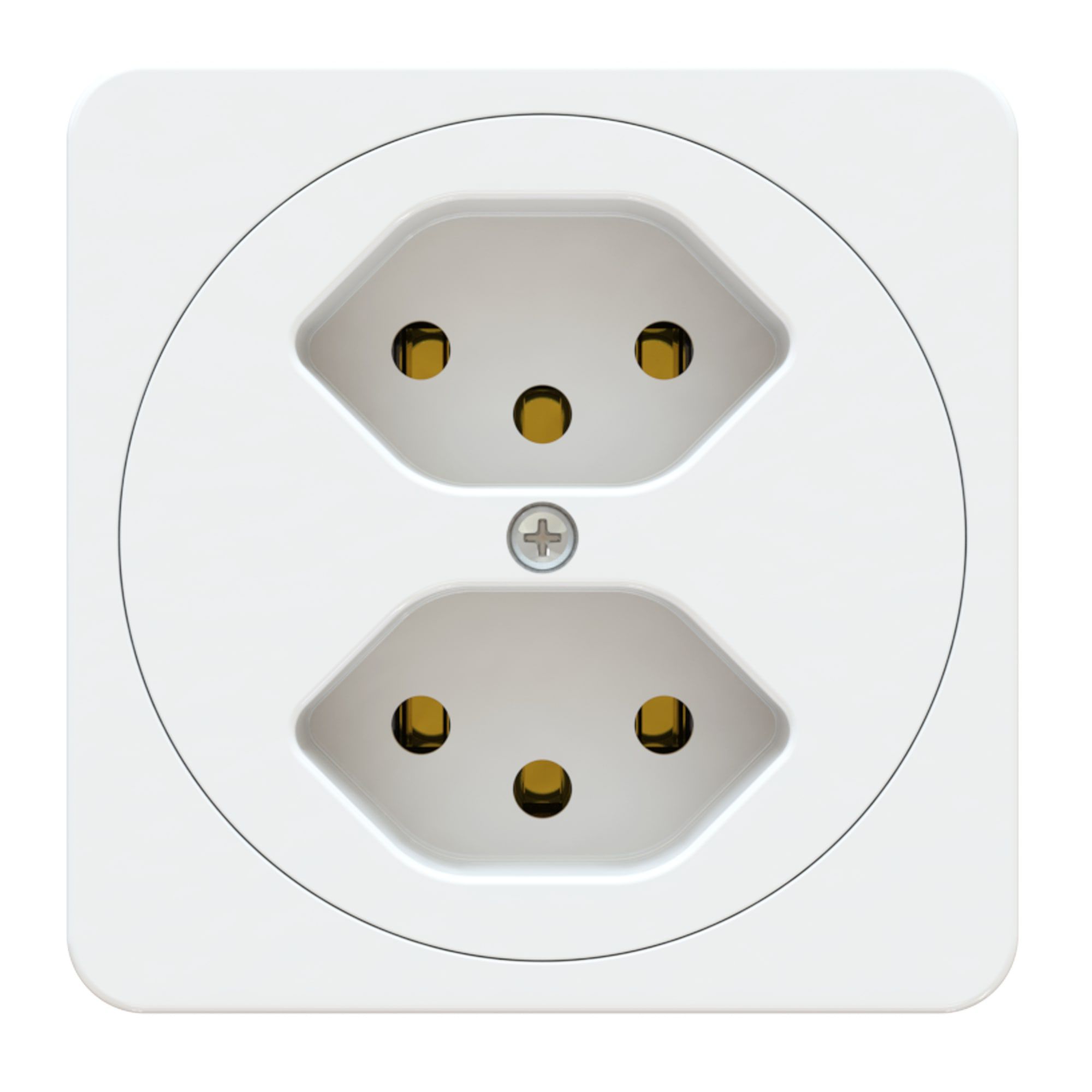 prise 2x type 13 ta.1x1 AP maxONE blanc