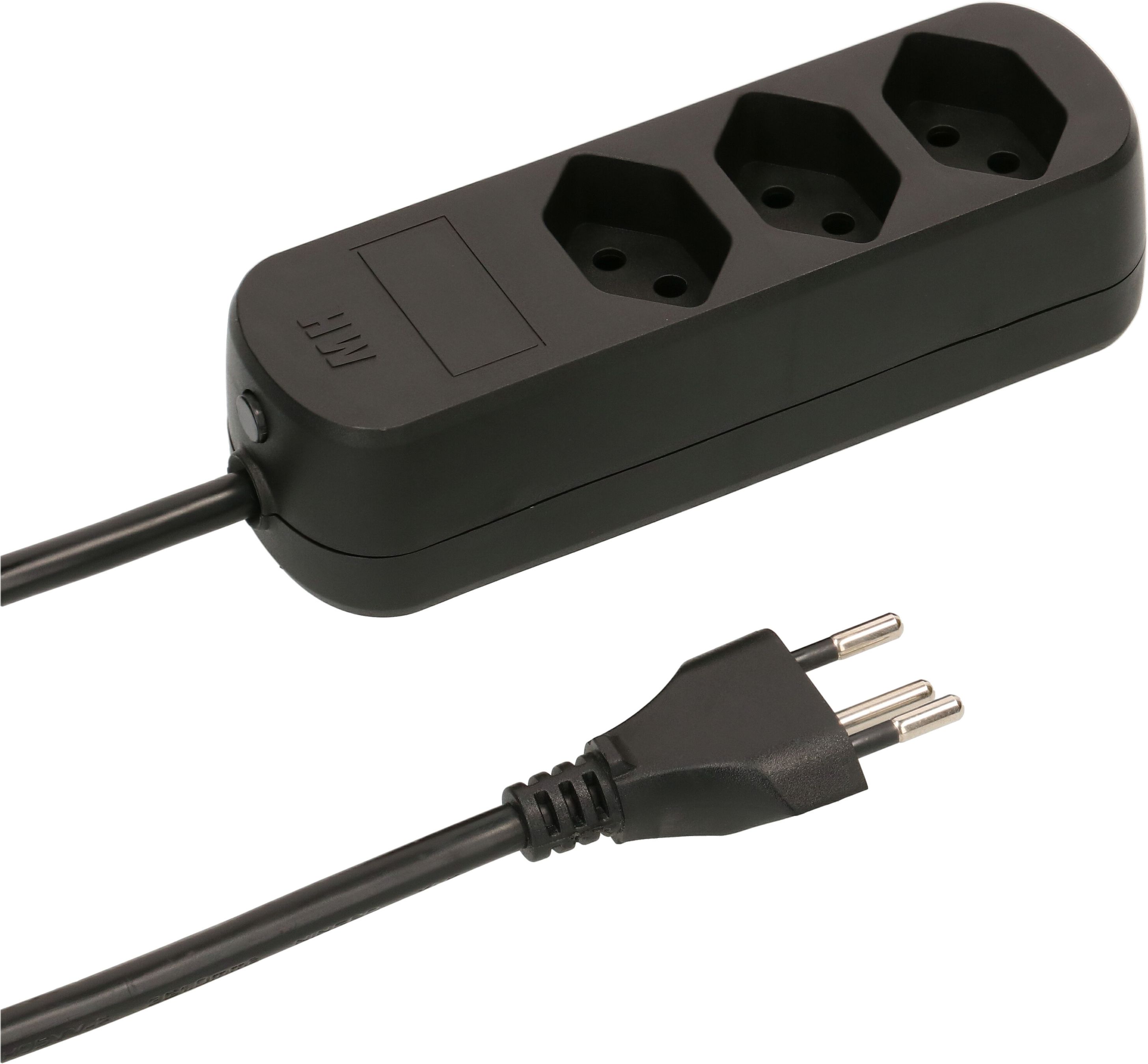 multiprise Basic Line 3x type 13 noir 1.5m