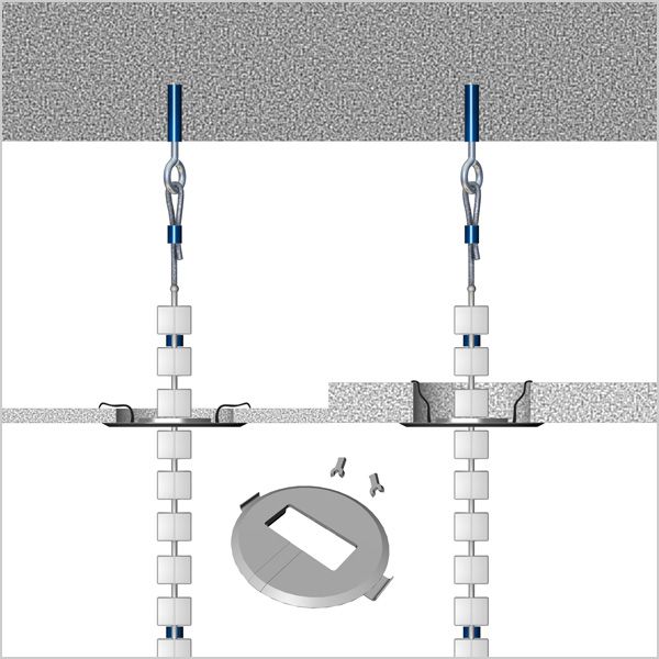diffuseur de plafond Easy-Cover-I blanc RAL9003