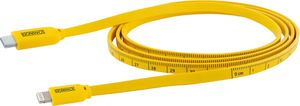 câble de recharge Lightning vers USB-C ruban de mesure 1.2m jaune