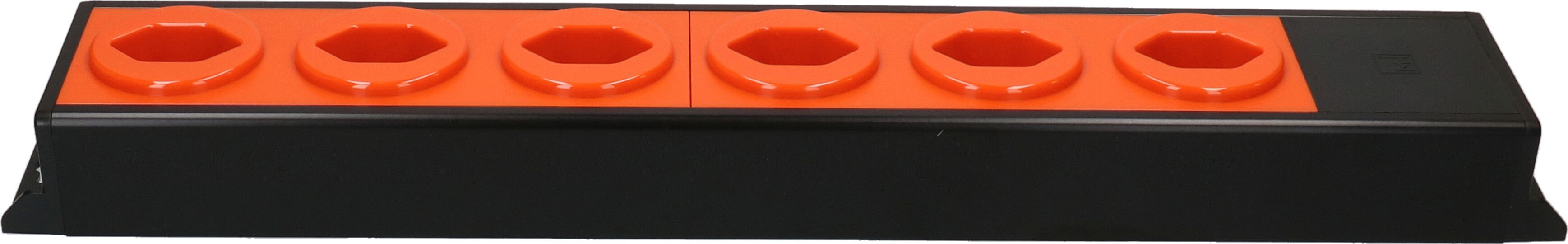 multiprise Power Line 6x type 13 noir/orange