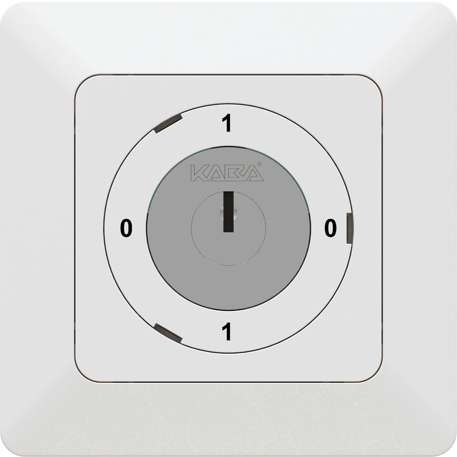 interrupteur à clé avec cyl. s0/1L 0-1-0-1 ENC priamos blanc