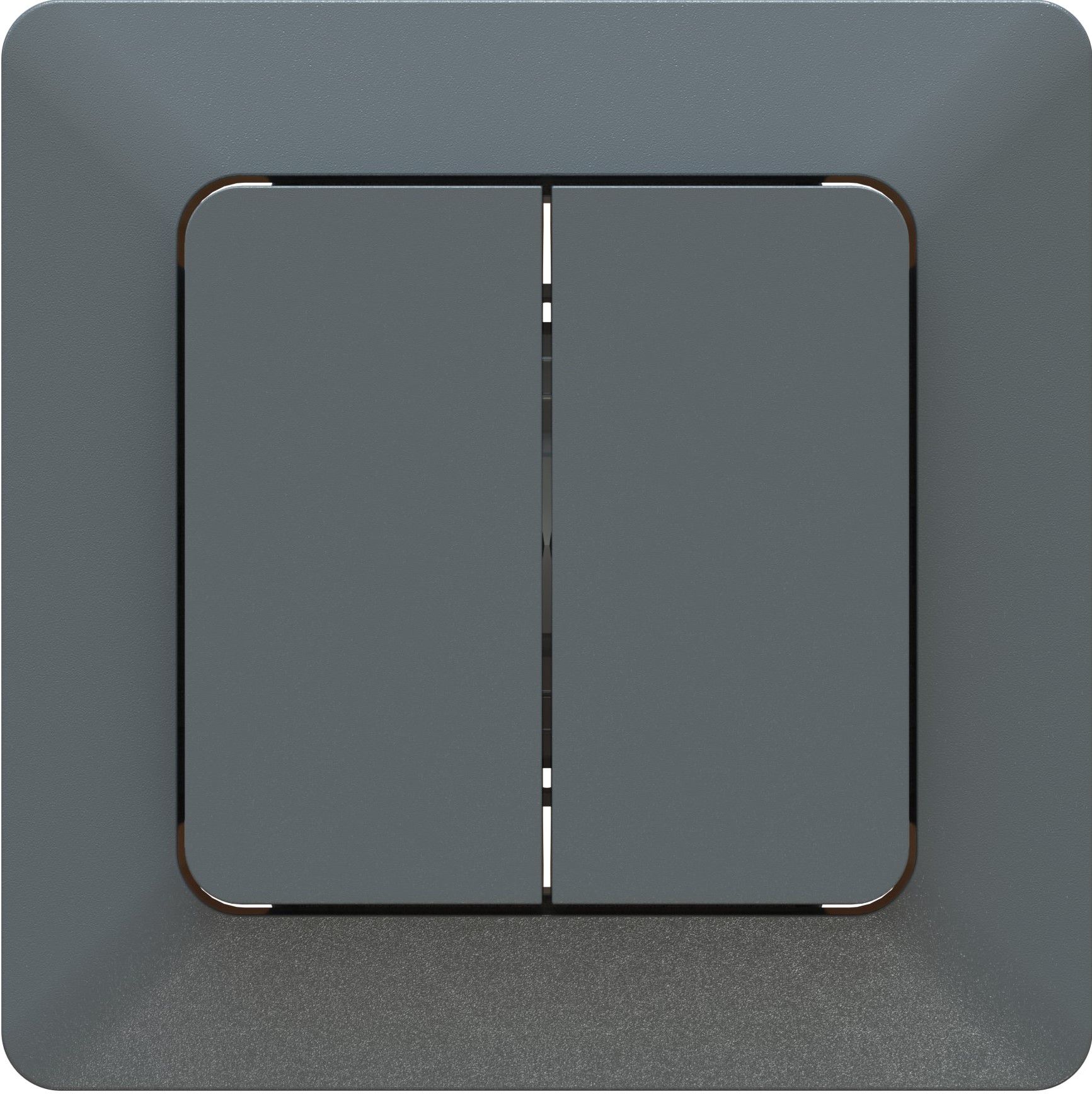 bouton-poussoir double NO/NF AP priamos anthracite