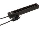 multiprise Safety Line 9x type 13 BS noir interrupteur 2m cli.