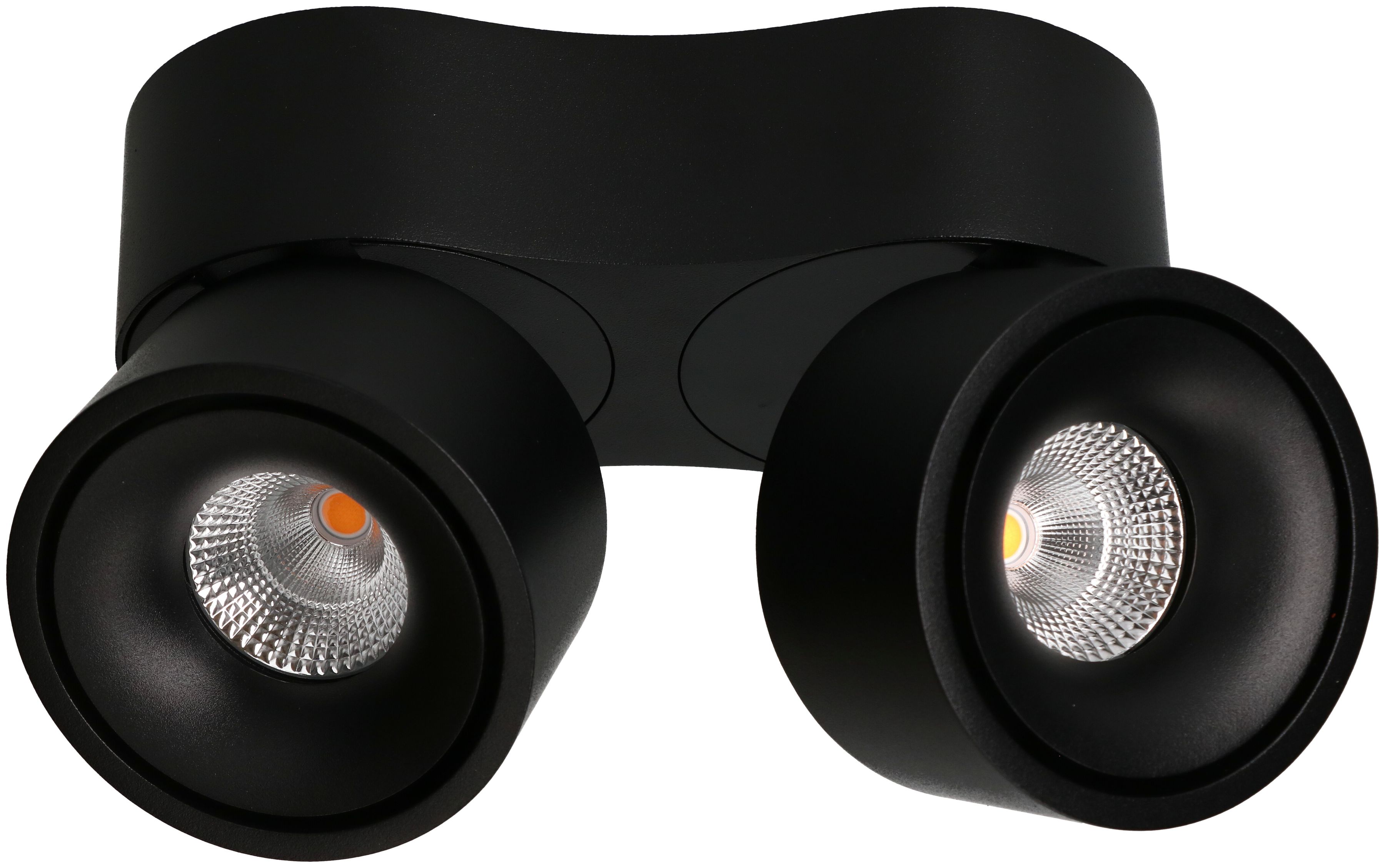 LED plafonnier DOUBLE SHINE noir 3000K 2200lm 2x 36°