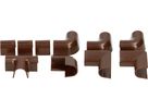 Raccords de goulotte 7mm marron assorti 10 pcs.