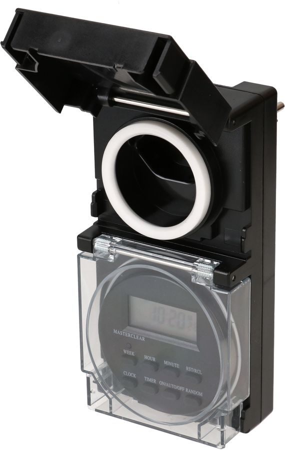 programmateur horaire numériques noir IP55