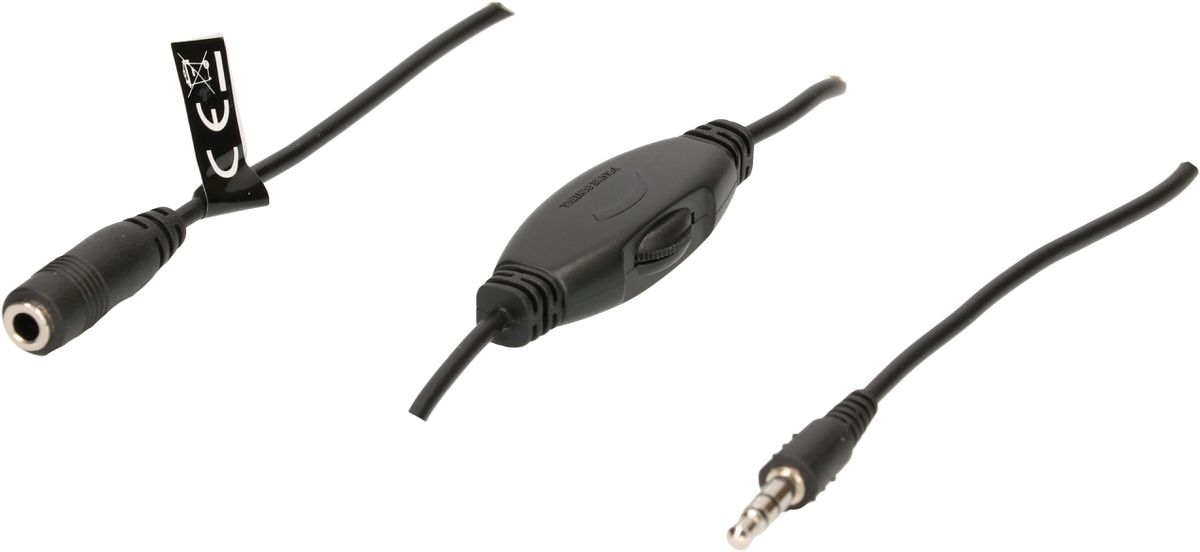 rallonge audio stéréo fiche/prise jack réglage du volume 3m noir