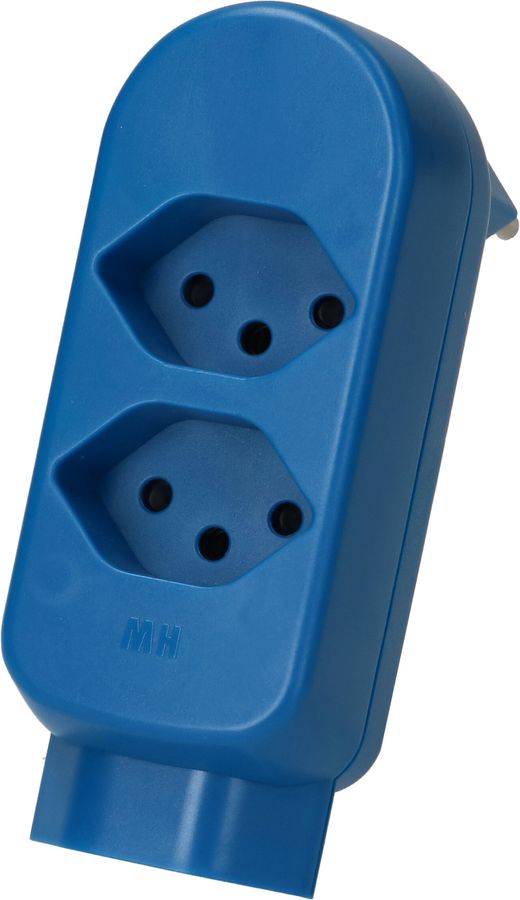 Multi adaptateur ADAPT 2+1x type 13 bleu rotatif BS