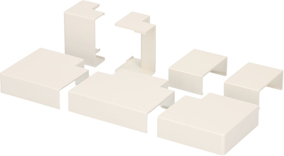 Raccords de goulotte 30x11.5mm blanc assorti 7 pcs.