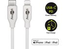 câble de recharge Lightning vers USB-C 0.5m blanc