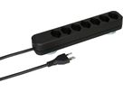 Steckdosenleiste Swiss Line 7x Typ 13 schwarz Magnet 5m