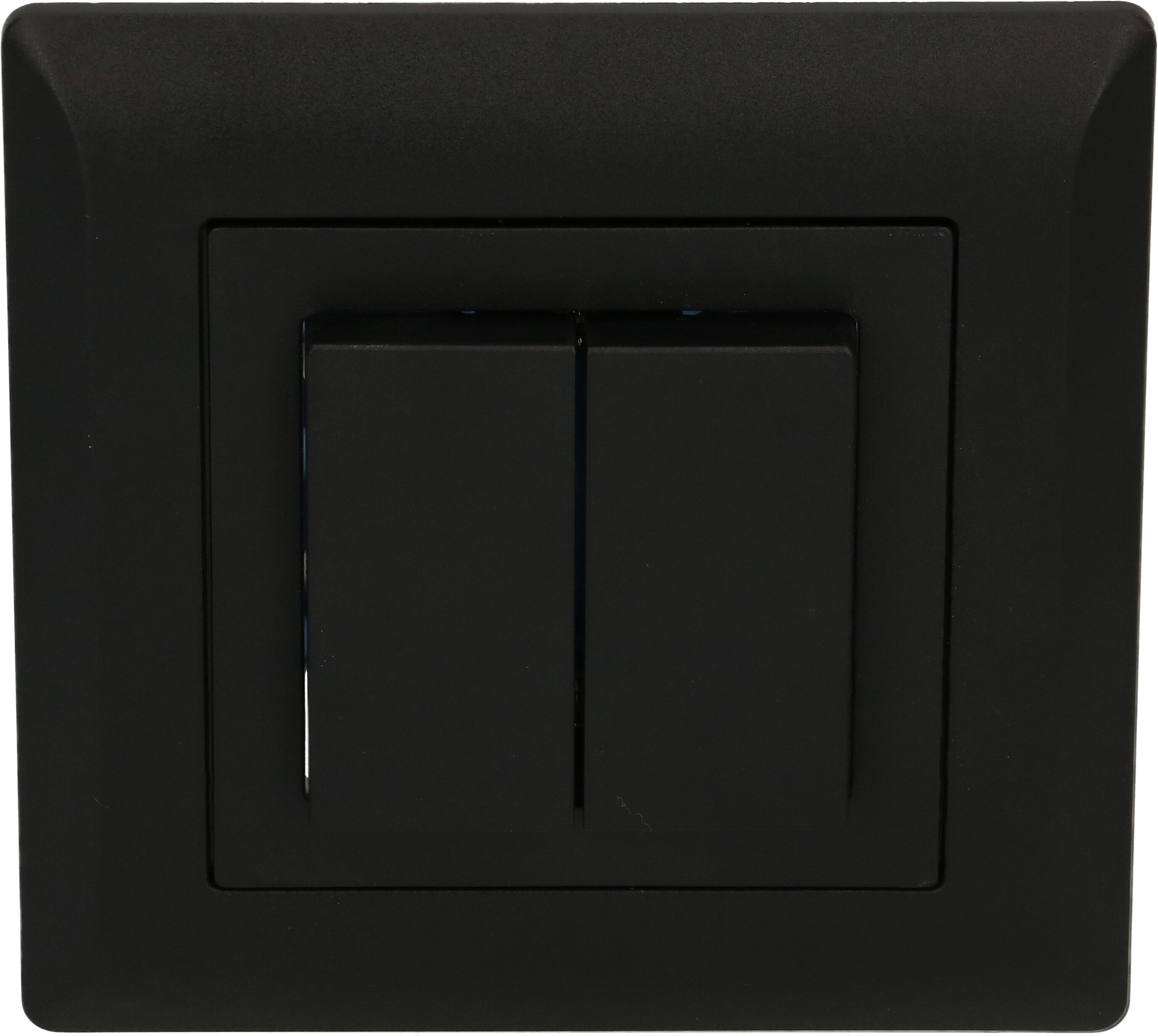 Doppel-Druckschalter Schema3+3 UP Kallysto schwarz