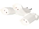 multi adaptateur clip-clap 3x type 13 3 pôles blanc BS